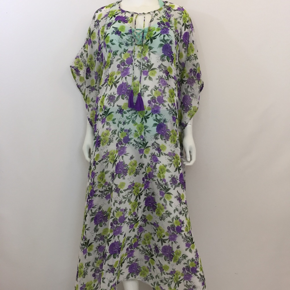 Floral Maxi Sheer Cover Up